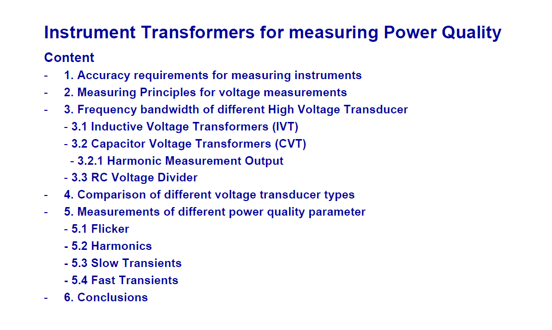 Instrument transformer for measuring power quality_slide2