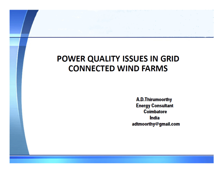 Power Quality Issues in Grid Connected Wind Farms India_1
